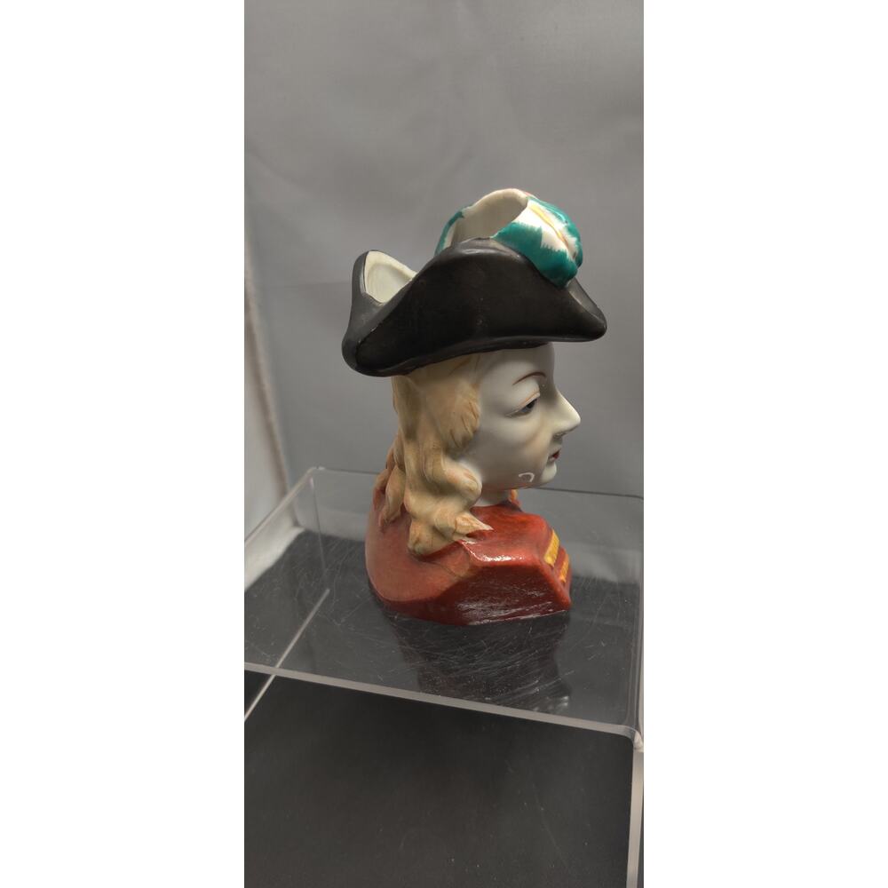 Vintage 1950s Colonial General Soldier HeadVase Planter Figurine Kitsch Regal - Picture 6 of 11